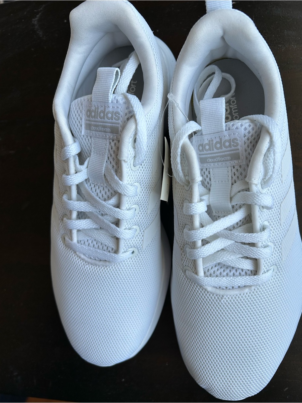 adidas Women's All-White Mesh Sneakers